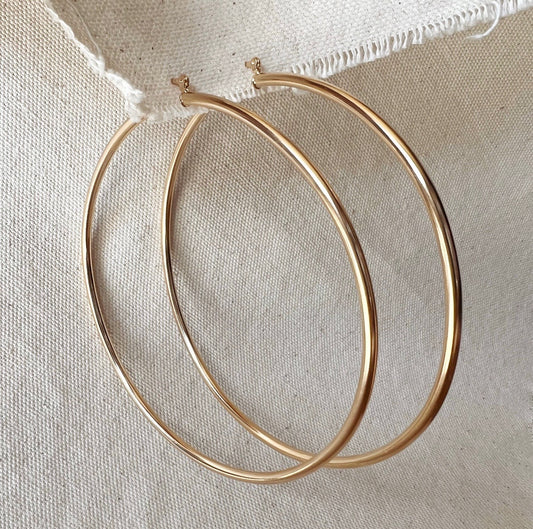 18k Gold Filled Oversized Hoop Earrings